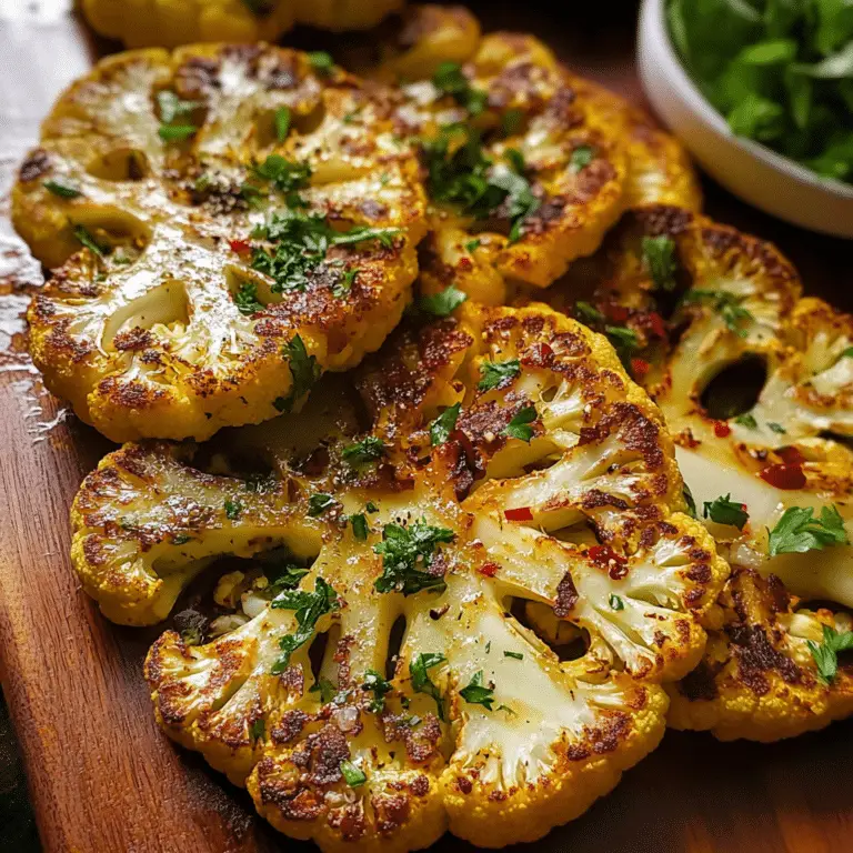 Roasted Cauliflower Steaks - Recipe Yumm