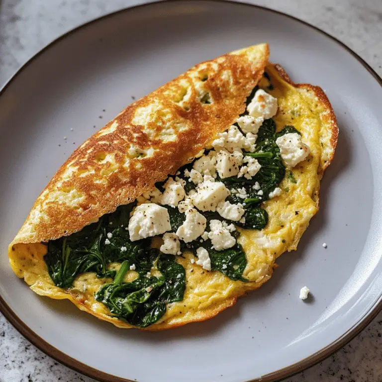 15 Minute Spinach and Feta Omelet Recipe Yumm