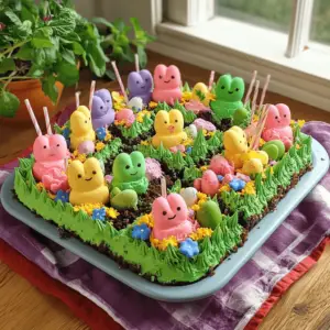 PEEPS Easter Garden Cake - Recipe Yumm